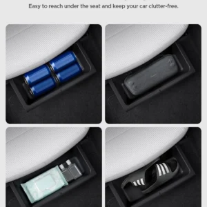 Spigen Under Seat Storage Box, Hidden Organizer Tray [Waterproof & Anti-Rattle] for 2025 2026 Tesla Model Y Juniper (Premium and Performance) - 2 Pack view 3