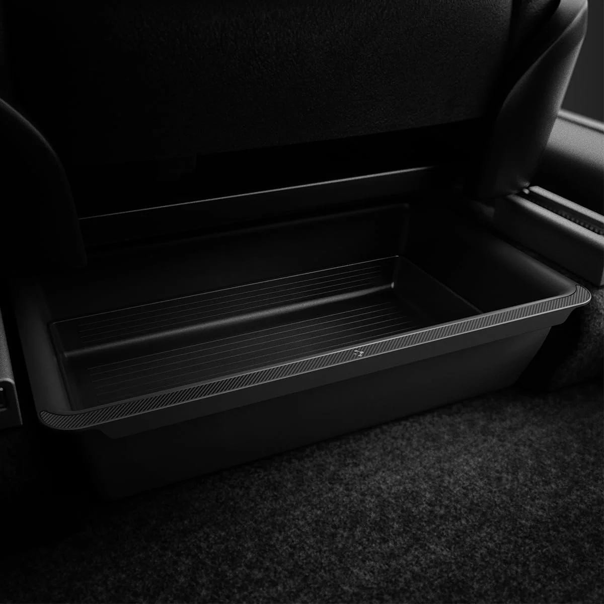 Spigen Under Seat Storage Box Organizer for Tesla Model Y front view