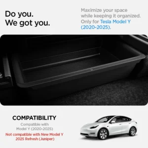 Spigen Under Seat Storage Box Organizer for All Tesla Model Y (2020-2026) [Model Y 2025/26 Juniper: Only rear of front row seats] view 3