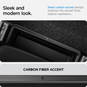 Spigen Under Seat Storage Box Organizer for All Tesla Model Y (2020-2026) [Model Y 2025/26 Juniper: Only rear of front row seats]
