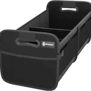 Sposuit Trunk Organizer for Car - 70L Collapsible Car Storage with 11 Pockets & Reinforced Handles, SUV Trunk Organizers for Grocery Cargo(Black) view 1