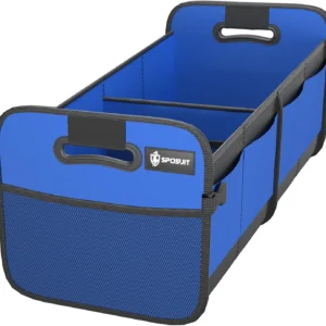 Sposuit Trunk Organizer for Car - 70L Collapsible Car Storage with 11 Pockets & Reinforced Handles, SUV Trunk Organizers for Grocery Cargo(Black)