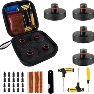 Tesla Jack Pads Lifting Jack Pad for Model Y/3/S/X Juniper Tesla Pucks Accessories with Tire Repair Tools Kit for 2016 to 2026,4 Pucks with Storage Case view 1