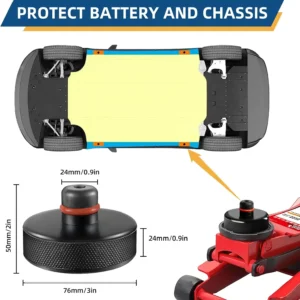 Tesla Jack Pads Lifting Jack Pad for Model Y/3/S/X Juniper Tesla Pucks Accessories with Tire Repair Tools Kit for 2016 to 2026,4 Pucks with Storage Case view 3