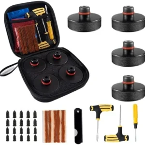 Tesla Jack Pads Lifting Jack Pad for Model Y/3/S/X Juniper Tesla Pucks Accessories with Tire Repair Tools Kit for 2016 to 2026,4 Pucks with Storage Case view 7