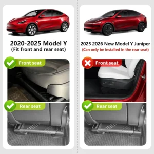 Tesla Model Y Under Seat Storage Box Organizer 2 Pack Hidden Tray Underseat Bins with Lid Fit Tesla Model Y 2020-2024 Model Y Accessories view 2