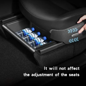 Tesla Model Y Under Seat Storage Box Organizer 2 Pack Hidden Tray Underseat Bins with Lid Fit Tesla Model Y 2020-2024 Model Y Accessories view 5