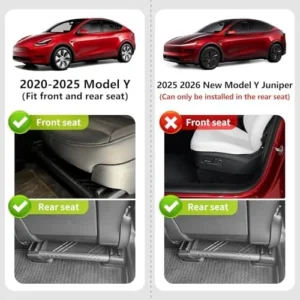 Tesla Model Y Under Seat Storage Box Organizer 2 Pack Hidden Tray Underseat Bins with Lid Fit Tesla Model Y 2020-2024 Model Y Accessories