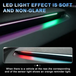 Tesla Smart Blind Spot Detection Ambient Lighting for Tesla Model 3 Highland, Plug-and-Play, Custom Color Modes Dynamic Safety Alerts & Driving Mode Effects Neon Light Kit view 4
