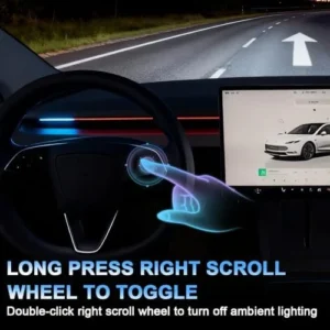 Tesla Smart Blind Spot Detection Ambient Lighting for Tesla Model 3 Highland, Plug-and-Play, Custom Color Modes Dynamic Safety Alerts & Driving Mode Effects Neon Light Kit