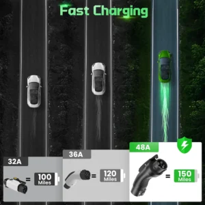 Tesla to J1772 Adapter,48A 250V NACS to J1772 Converter, Compatible with Tesla High Powered Connectors, Destination Chargers & Mobile Connectors for J1772 Electric Vehicles view 7