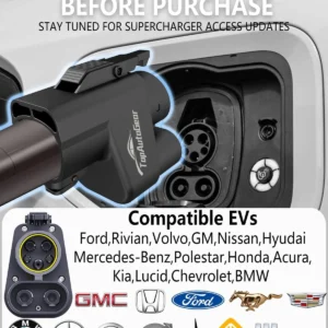 TopAutoGear NACS to CCS1 EV Charging Adapter, Max 250kW DC Fast Charging for Tesla V3 V4 Supercharger, UL Certified Fits Ford Rivian Chevy CCS1 EVs, Anti-Drop Interlock Design view 5