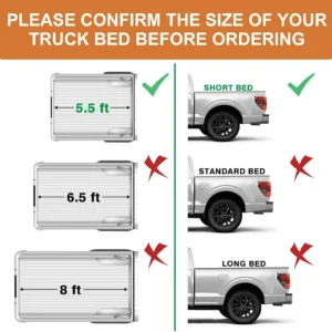 TripleAliners Truck Mat Compatible with 2024-2026 Ford F150 & Lightning 5.5FT Accessories, Truck Bed Mat Heavy Duty Custom Fit All Weather Protection TPE Pickup Liner view 7