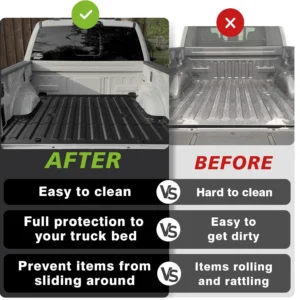TripleAliners Truck Mat Compatible with 2024-2026 Ford F150 & Lightning 5.5FT Accessories, Truck Bed Mat Heavy Duty Custom Fit All Weather Protection TPE Pickup Liner