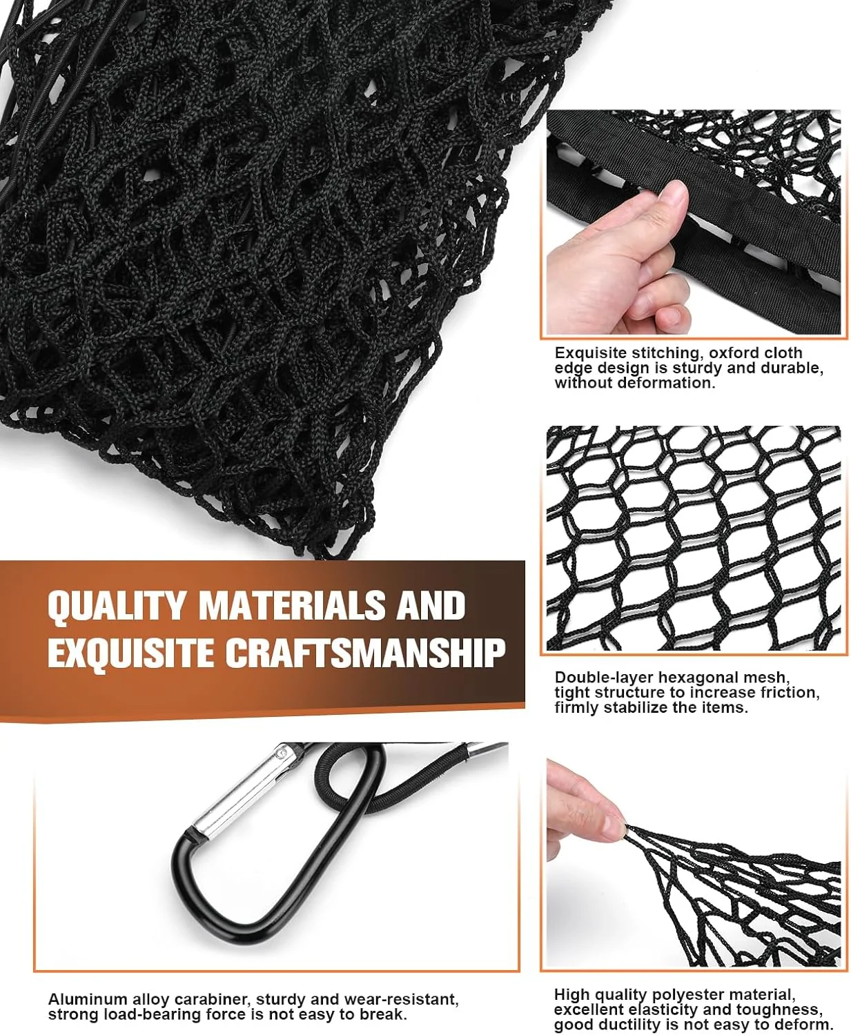 Aluminum alloy carabiner for Tesla Cybertruck cargo net
