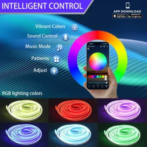 Trunk LED Ambient Neon Light Strips for Tesla Model Y & Juniper (2021-2026) - Waterproof Silicone, High Brightness, APP-Controlled, Auto On&Off, for Car Trunk & Camping Atmosphere (RGB) view 3