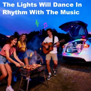 Trunk LED Ambient Neon Light Strips for Tesla Model Y & Juniper (2021-2026) - Waterproof Silicone, High Brightness, APP-Controlled, Auto On&Off, for Car Trunk & Camping Atmosphere (RGB) view 4