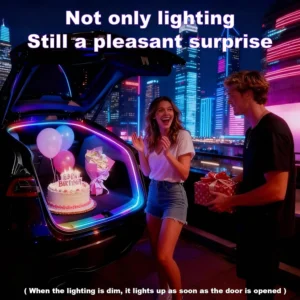 Trunk LED Ambient Neon Light Strips for Tesla Model Y & Juniper (2021-2026) - Waterproof Silicone, High Brightness, APP-Controlled, Auto On&Off, for Car Trunk & Camping Atmosphere (RGB) view 5