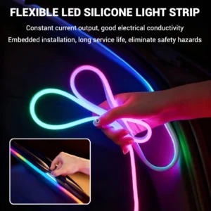Trunk LED Ambient Neon Light Strips for Tesla Model Y & Juniper (2021-2026) - Waterproof Silicone, High Brightness, APP-Controlled, Auto On&Off, for Car Trunk & Camping Atmosphere (RGB) view 6