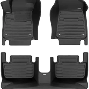 TuxMat - for Polestar 2 2020-2026 Models - Custom Car Mats - Maximum Coverage, All Weather, Laser Measured - This Full Set Includes 1st and 2nd Rows view 7