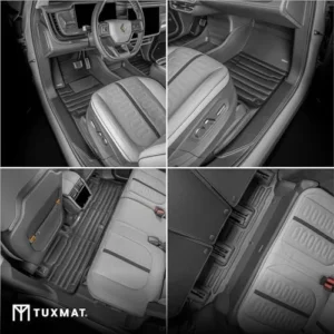 TuxMat - for Rivian R1S 7-Seater 2023-2024 Models - Custom Car Mats - Maximum Coverage, All Weather, Laser Measured - This Full Set Includes 1st, 2nd and 3rd Rows