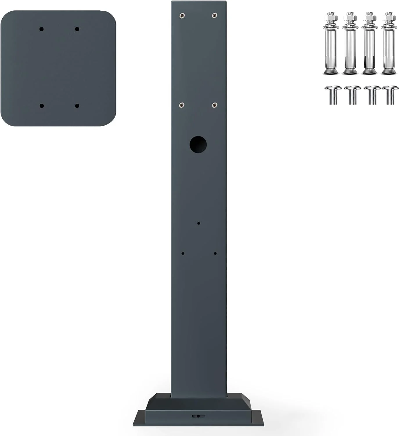 Weatherproof carbon steel EV stand construction