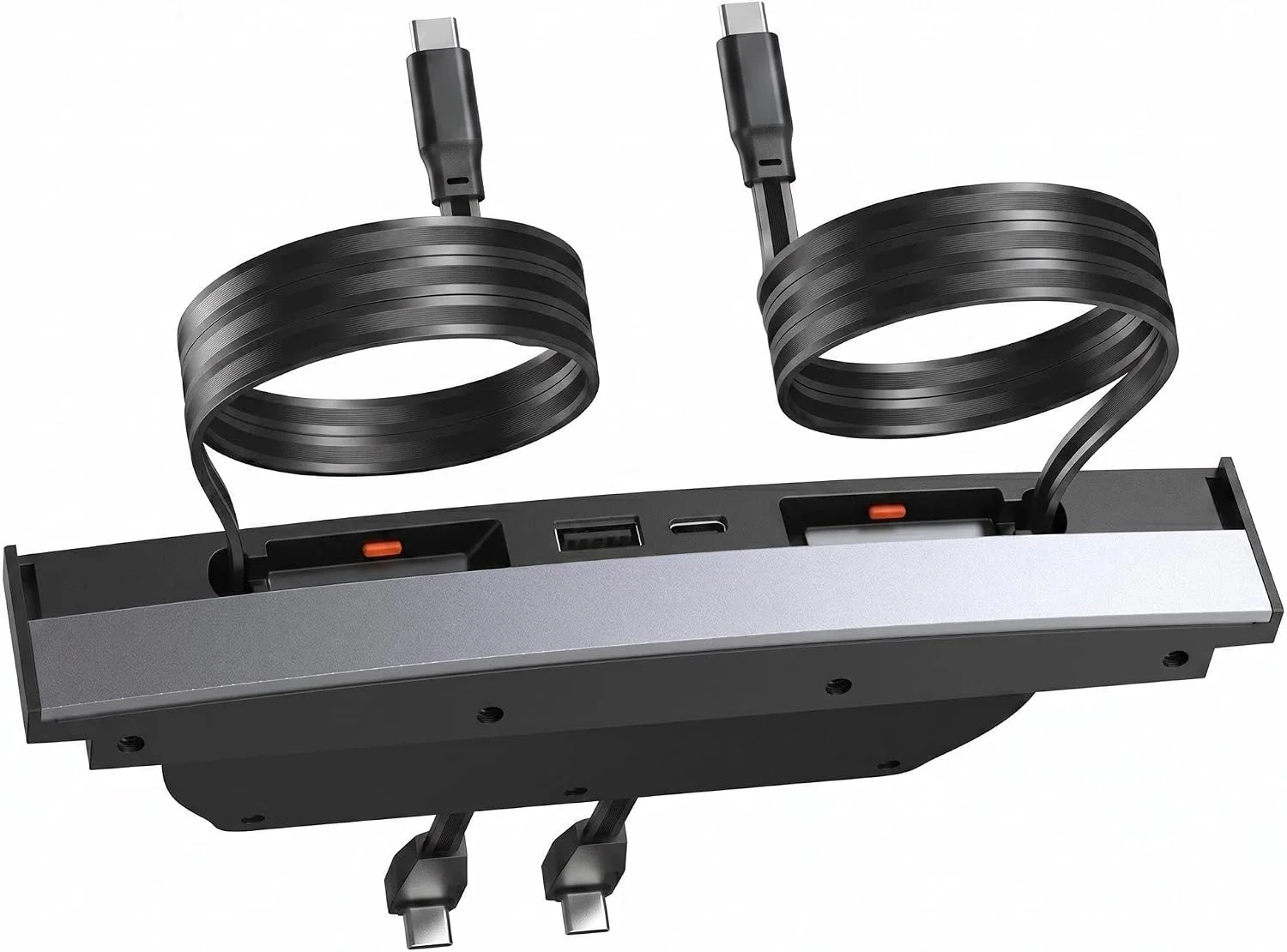 Retractable Tesla USB Hub installed in center console