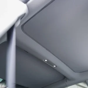 VION Tesla Model 3 Roof Sunshade (2023-2021 Model 3) – Full Blackout (No Light Transmission), Cooler Cabin, Dual-Layer Fabric with Graphene-Enhanced UV Coating, No Sagging – Gray view 3