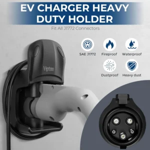 VIPTOO EV Charger Wall Mount Holder, J1772 Charger Cable Organizer with 5-Level 0°–180° Adjustable Rotation for All EV Chargers, Unique Sports Car Design view 4