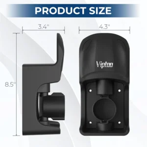 VIPTOO EV Charger Wall Mount Holder, J1772 Charger Cable Organizer with 5-Level 0°–180° Adjustable Rotation for All EV Chargers, Unique Sports Car Design view 7