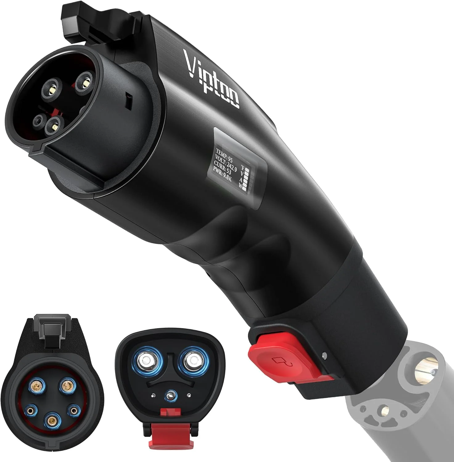 VIPTOO Tesla to J1772 Adapter charging an EV