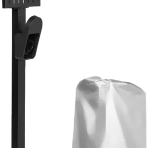 VIVO Outdoor EV Charging Stand, Weather Protection Hood, Pedestal for Charging Station, Floor Mounted, All Weather, Electric Vehicle Pile, Stainless Steel, Black, STAND-EV01C view 1