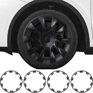 Wheel Rim Protector for Tesla Model Y 20 Inch Induction Wheels All-in-one Car Tire Trim Rings Rim Case Hubcaps Wheel Cover 2020-2024 Model Y Accessories view 1
