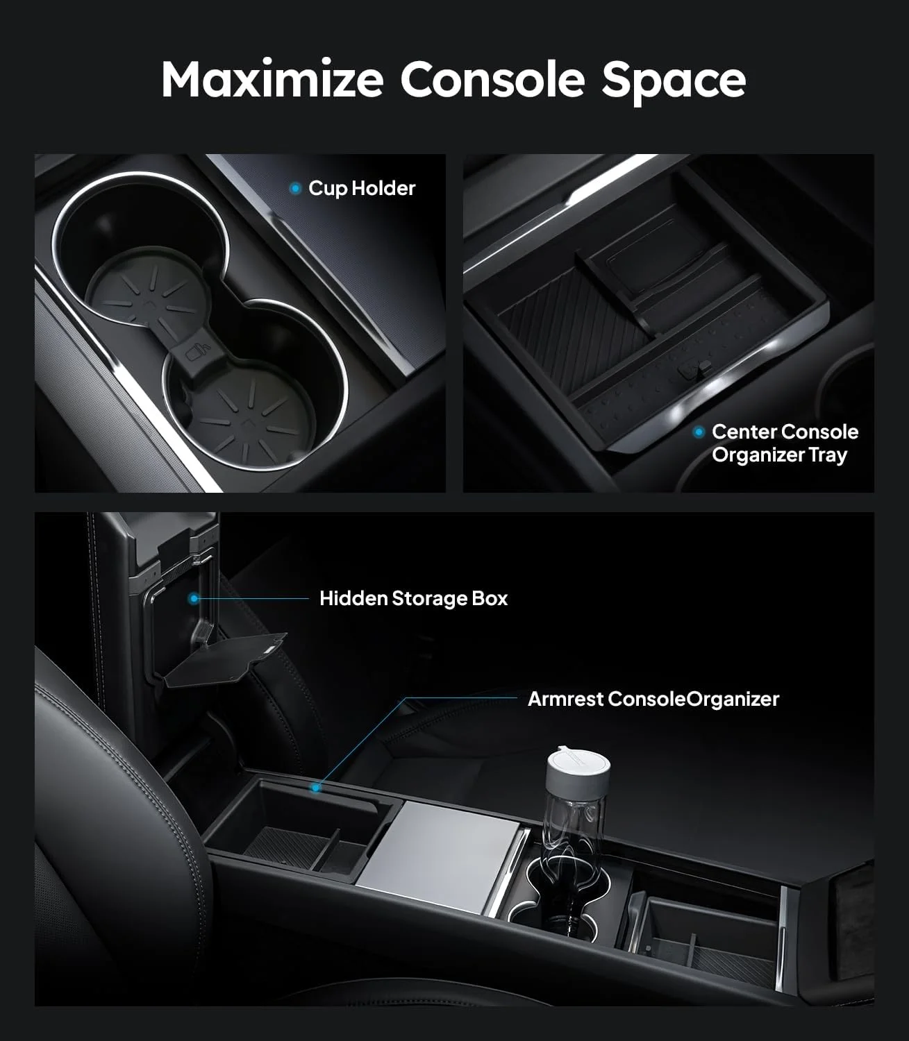 Double layer storage design for Tesla console