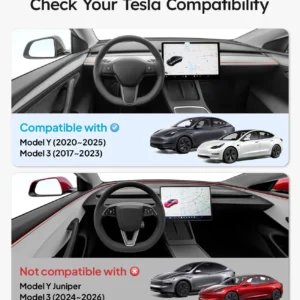 Wigoo Tesla Model Y & Model 3 Screen Protector Matte [No More Glare & Fingerprint] Model Y(2020~2025)/Model 3(2017~2023) Accessories, Tempered Glass Protector with Alignment Kit view 2