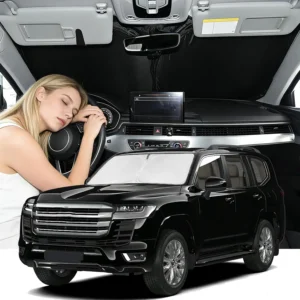 Windshield Sunshade for Nissan Ariya 2023-2025 Car Sun Shade | Upgrade 4 Layers Custom Fit Ariya Car Window Shade Front Sun Visor Blocks UV Rays Keep Cool Foldable Car Accessories