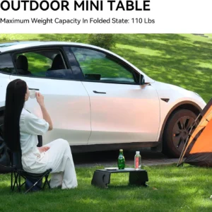 YONZEE Foldable Desk Food Tray (Carbon Edition) for Tesla Model Y Model 3 S X Y Juniper Accessories- Upgraded Table with Support Leg for Dining, in-Car Work, Travel and Outdoor (1 Pack) view 6