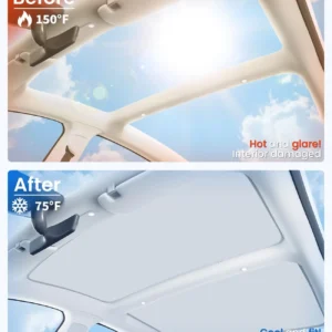 Zanch 2026 Tesla Model 3 Sunshade Roof [No-Sag, Heat Insulation] No Gaps Foldable Roof Glass Sun Shade for for Tesla Model 3 2020~2026 Highland Accessories view 2