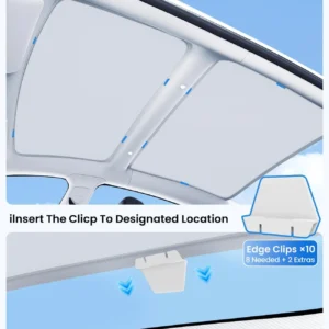 Zanch 2026 Tesla Model 3 Sunshade Roof [No-Sag, Heat Insulation] No Gaps Foldable Roof Glass Sun Shade for for Tesla Model 3 2020~2026 Highland Accessories view 7