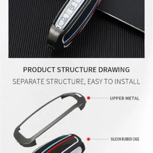 Zinc Alloy Shell Car Key Fob Case Compatible With Genesis GV60 2024 2025 view 7